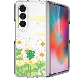 [S2B] Little Kakao Friends Hello Tiny Fairy Galaxy Z Fold4 Transparent Slim Case-Transparent Case, Wireless Charging, Hard Case-Made in Korea
